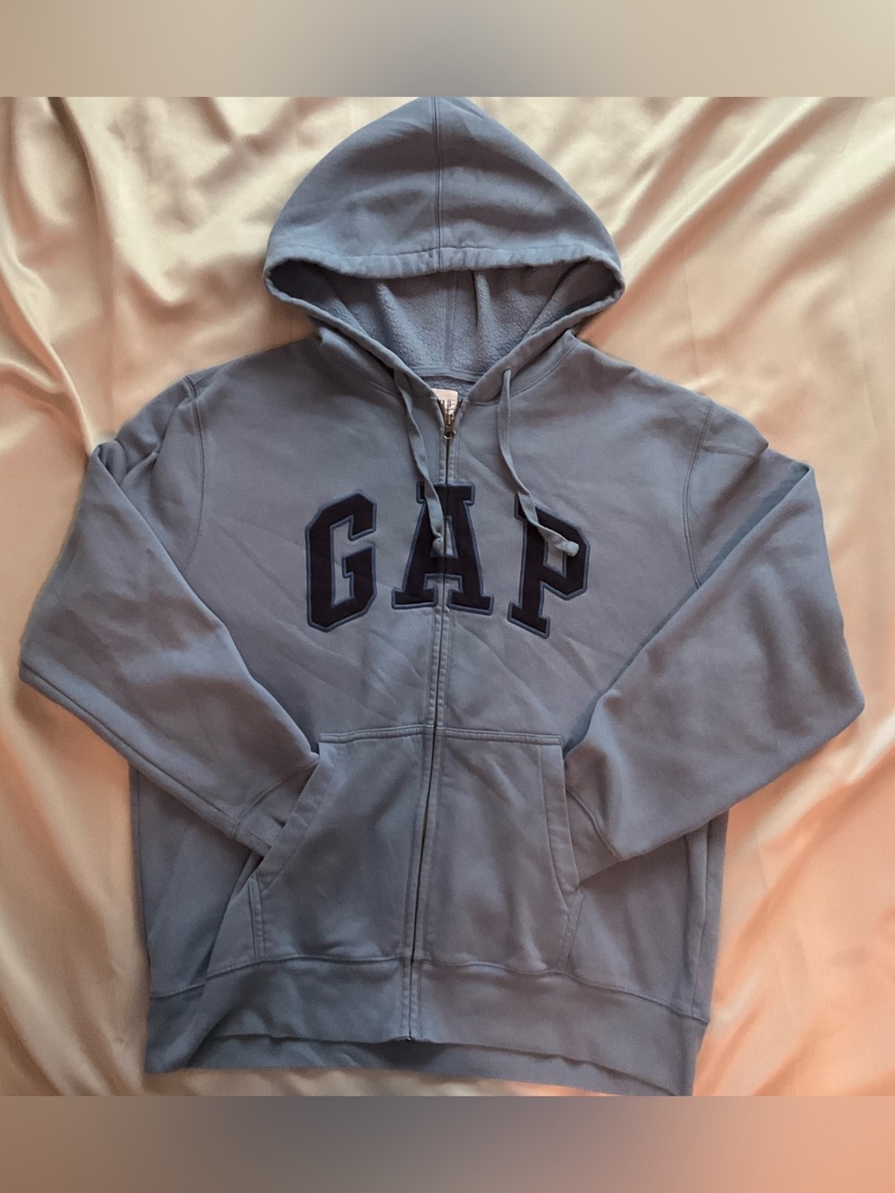 GAP Blue Full-Zip Hoodie with Navy Logo